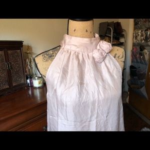 Cynthia Rowley Sleeveless Halter Rose Silk Blouse
